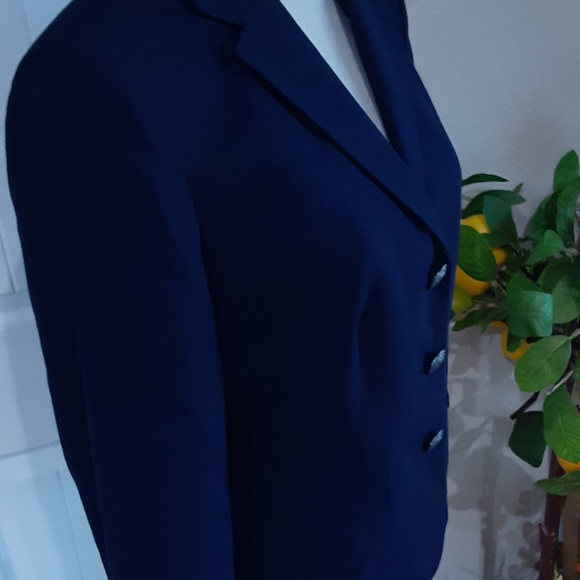 Ann Taylor, LOFT, Nvy Wool Blend 3 Button Blazer Size 6 - Picture 6 of 11